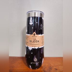 Steel Wine Tumbler Manna‎ Christmas Tree Sleek Stainless 9 Oz NWT